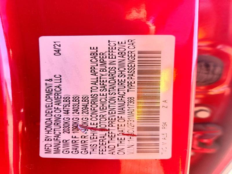 2021 Honda Accord Sport