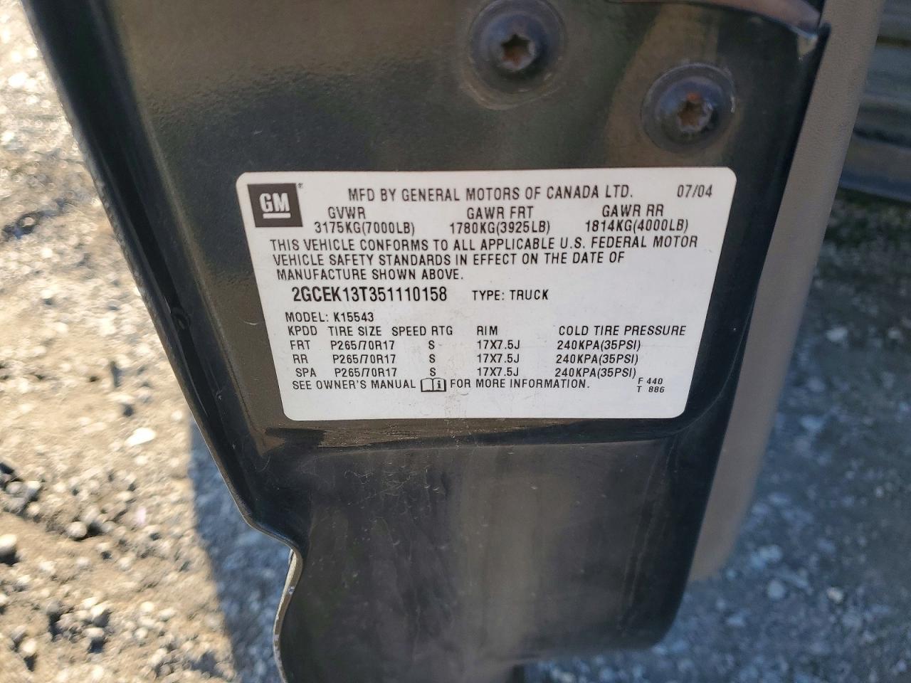 2005 Chevrolet Silverado K1500