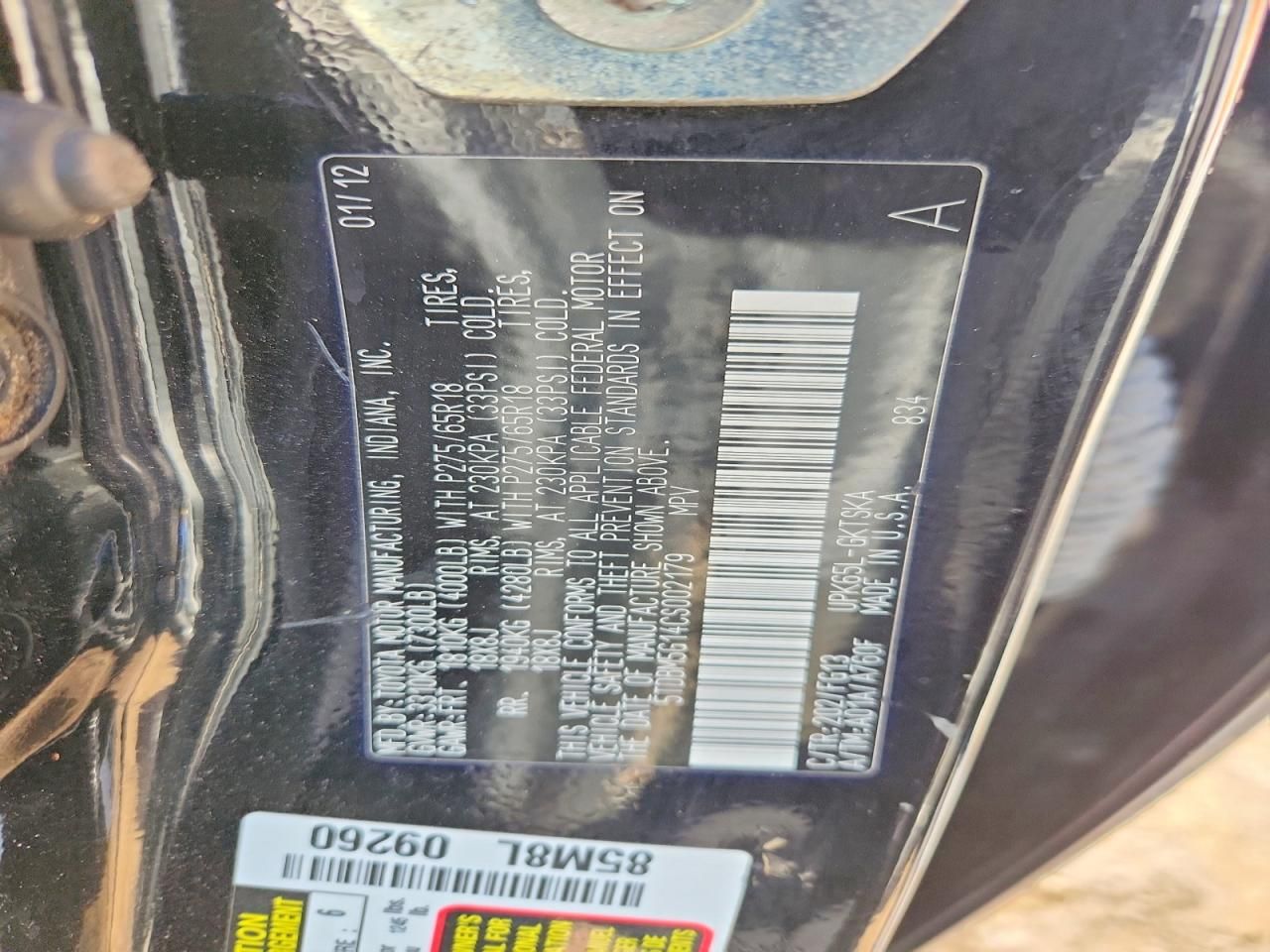 2012 Toyota Sequoia SR5