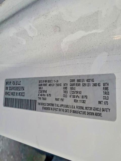 2025 Dodge Ram Promaster 2500 Utility / Service van