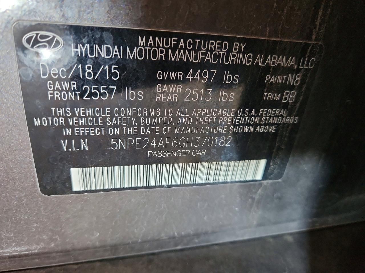 2016 Hyundai Sonata se