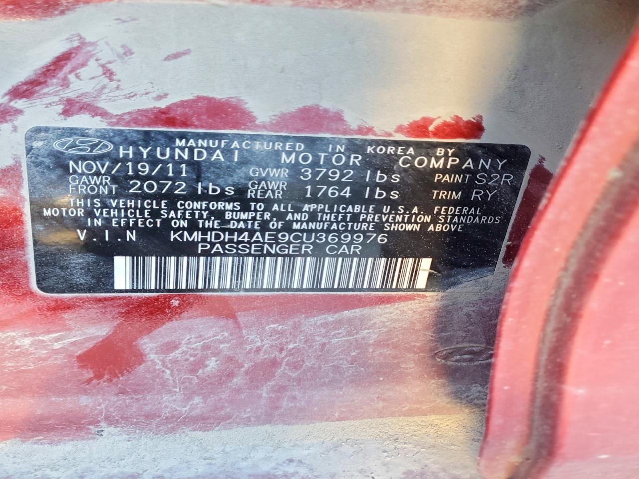 2012 Hyundai Elantra gls