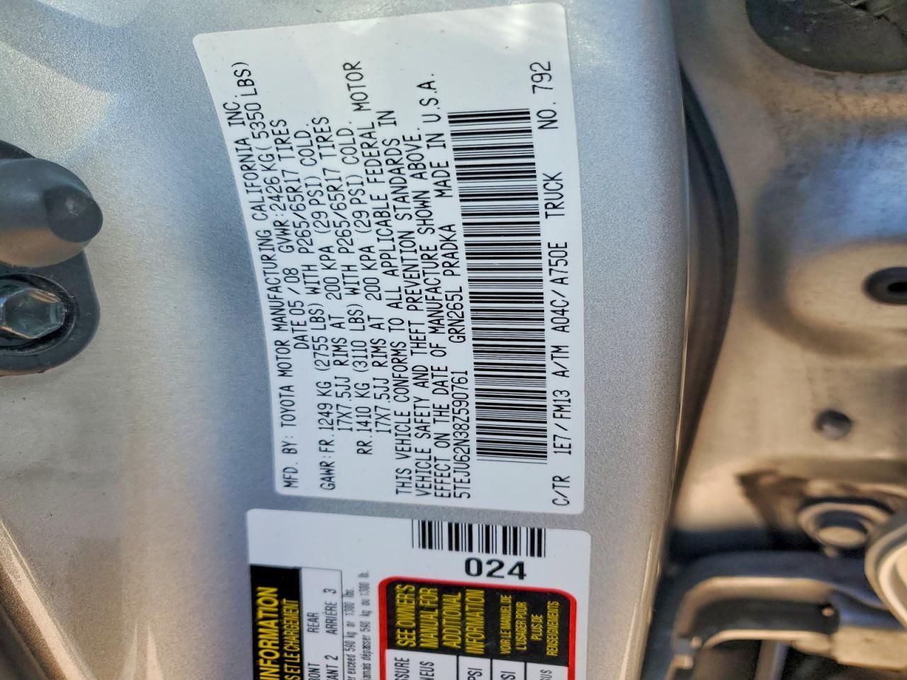 2008 Toyota Tacoma Double cab Prerunner