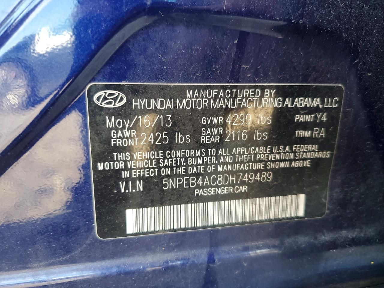 2013 Hyundai Sonata gls