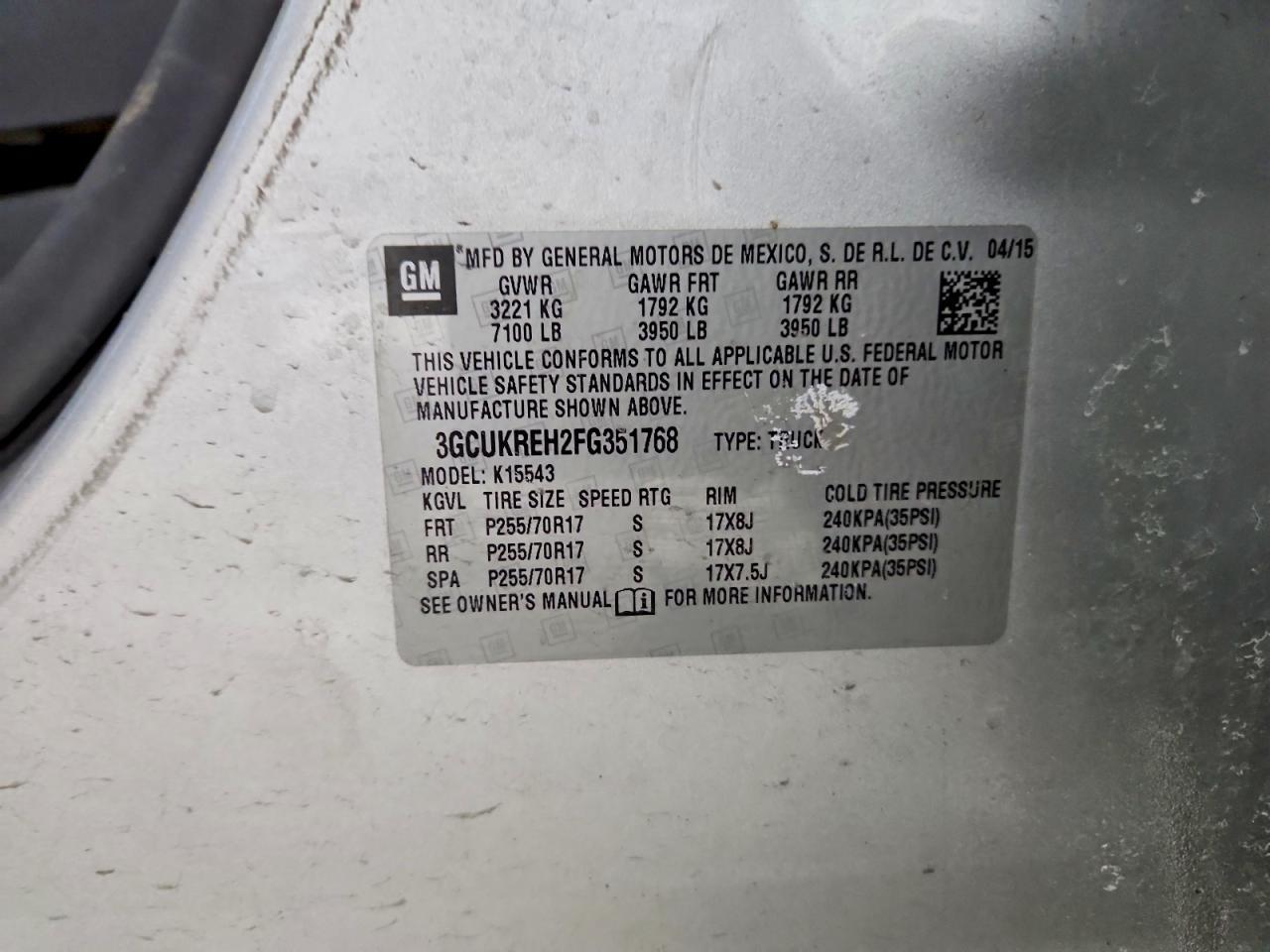 2015 Chevrolet Silverado K1500 LT