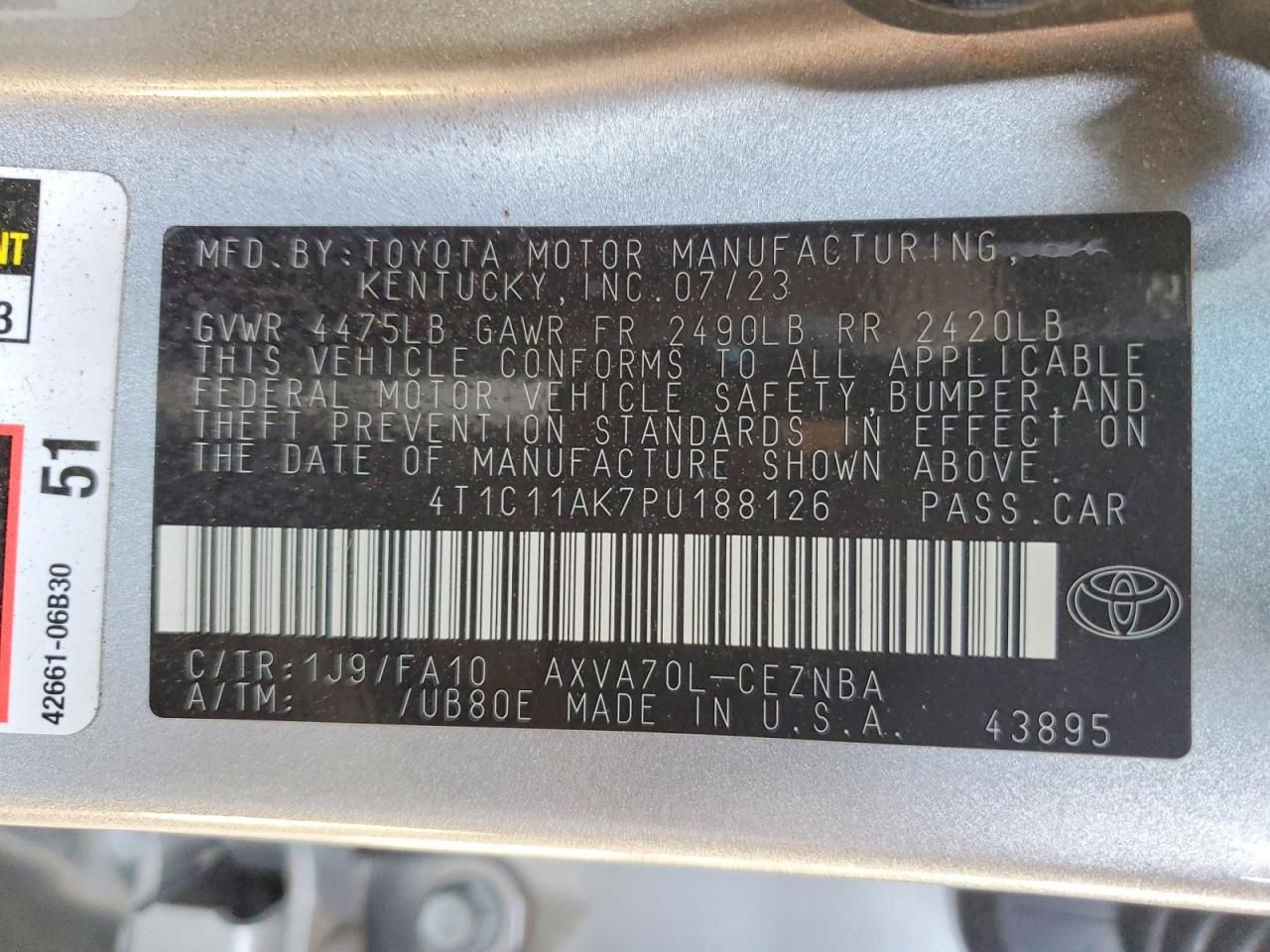 2023 Toyota Camry le