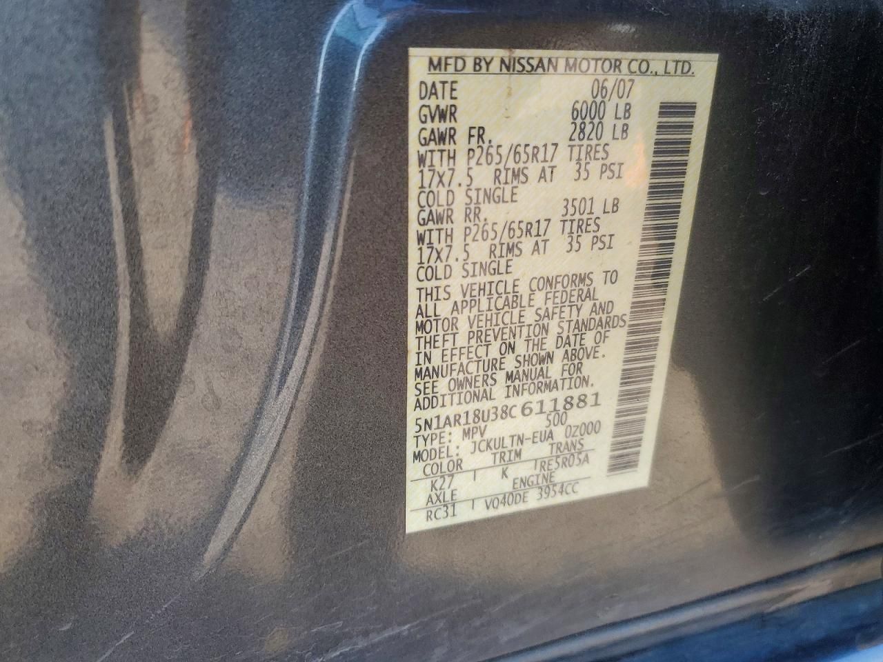 2008 Nissan Pathfinder s