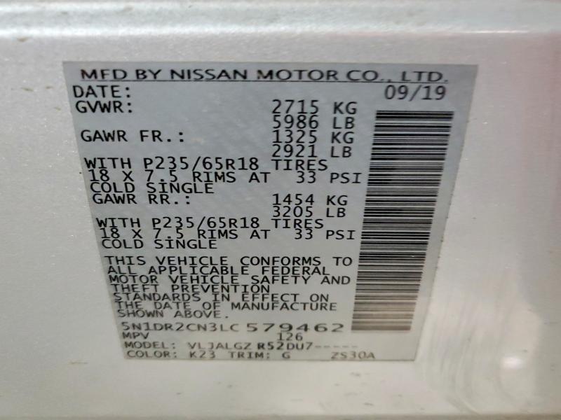 2020 Nissan Pathfinder sl