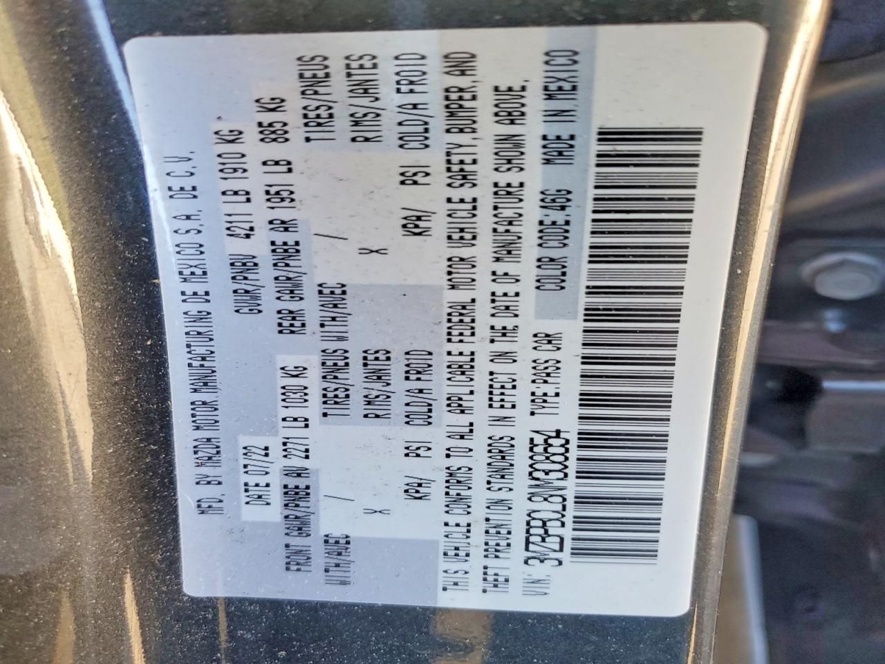 2022 Mazda 3 Preferred