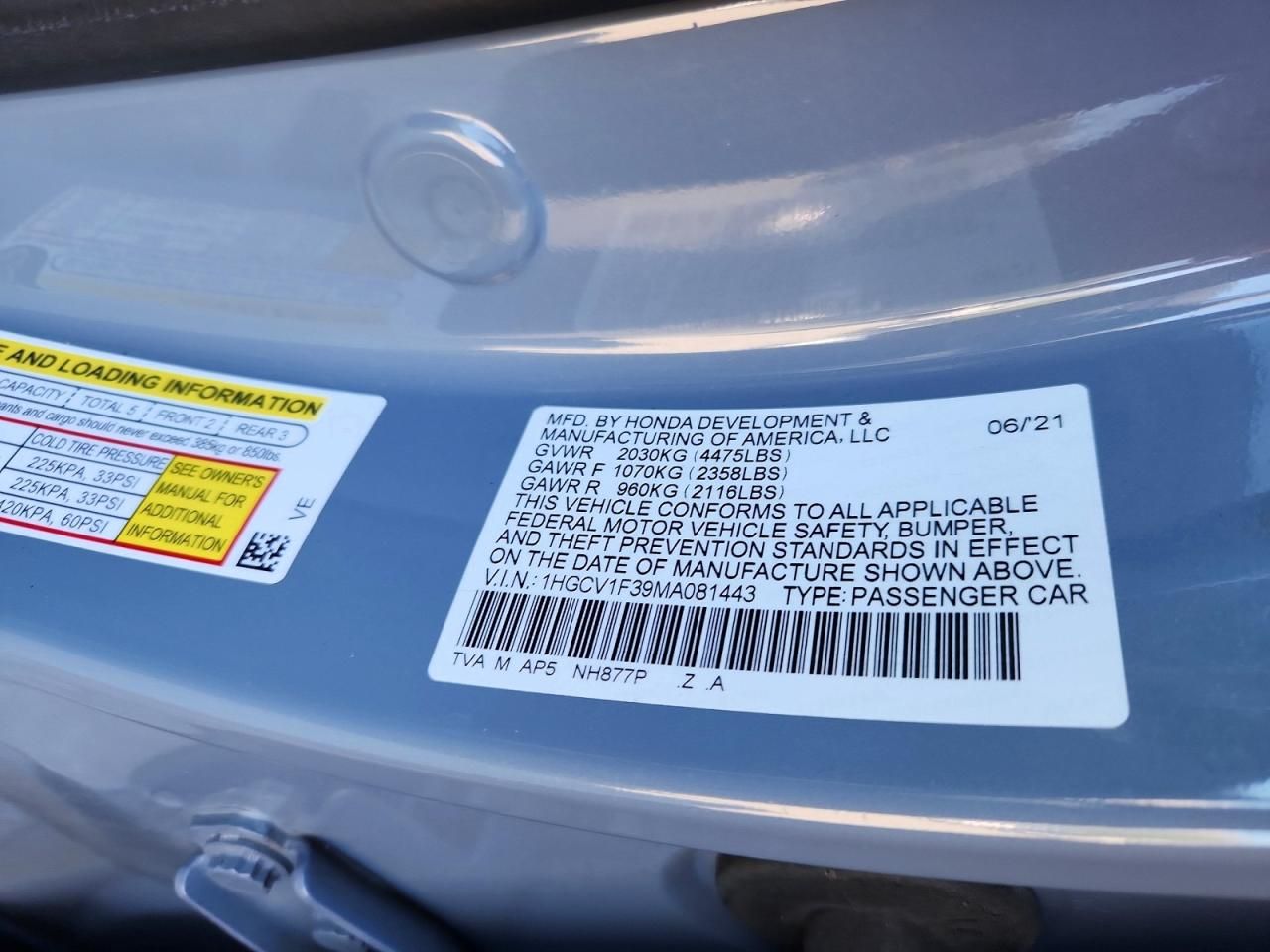 2021 Honda Accord Sport