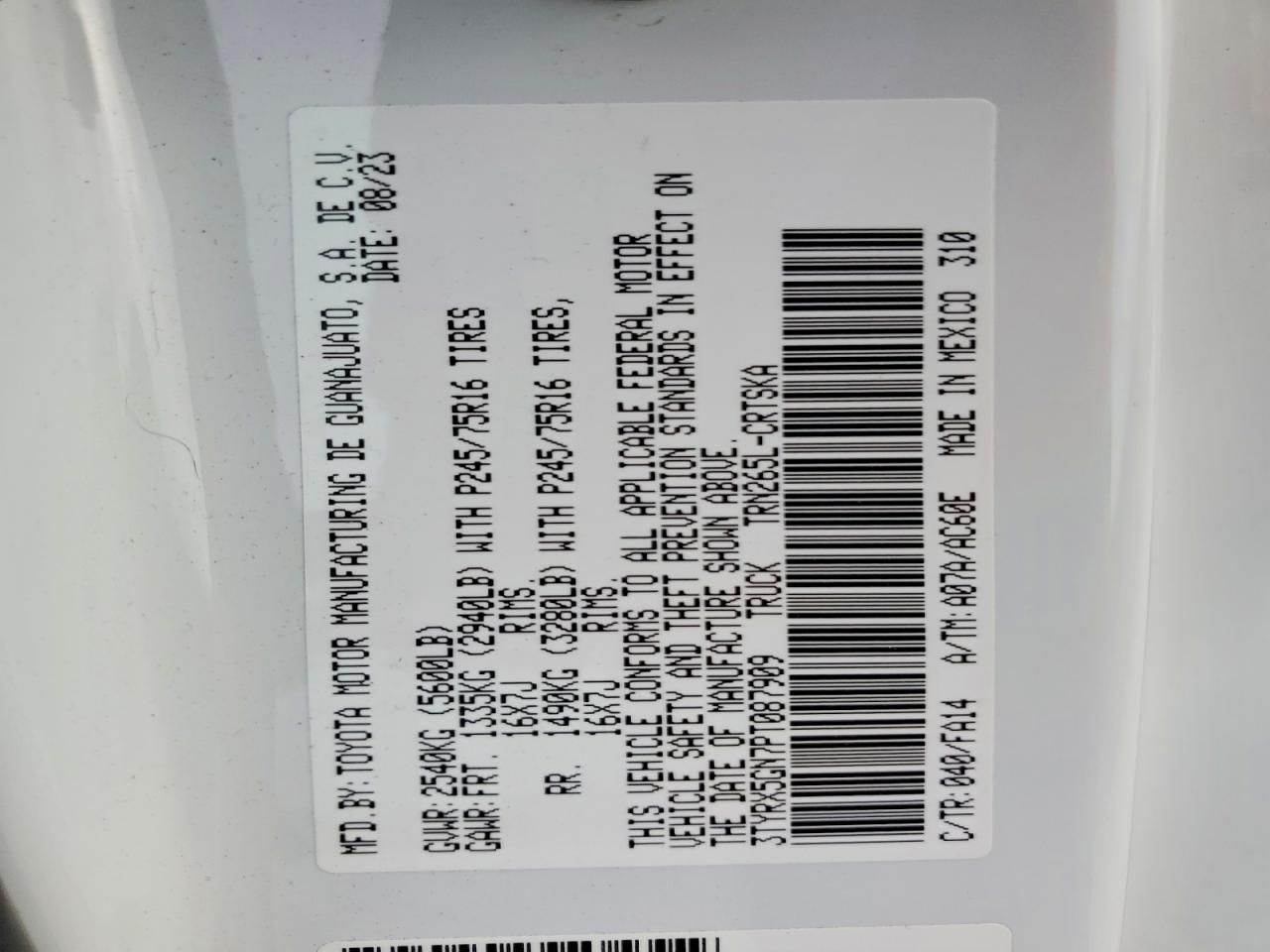 2023 Toyota Tacoma Access cab