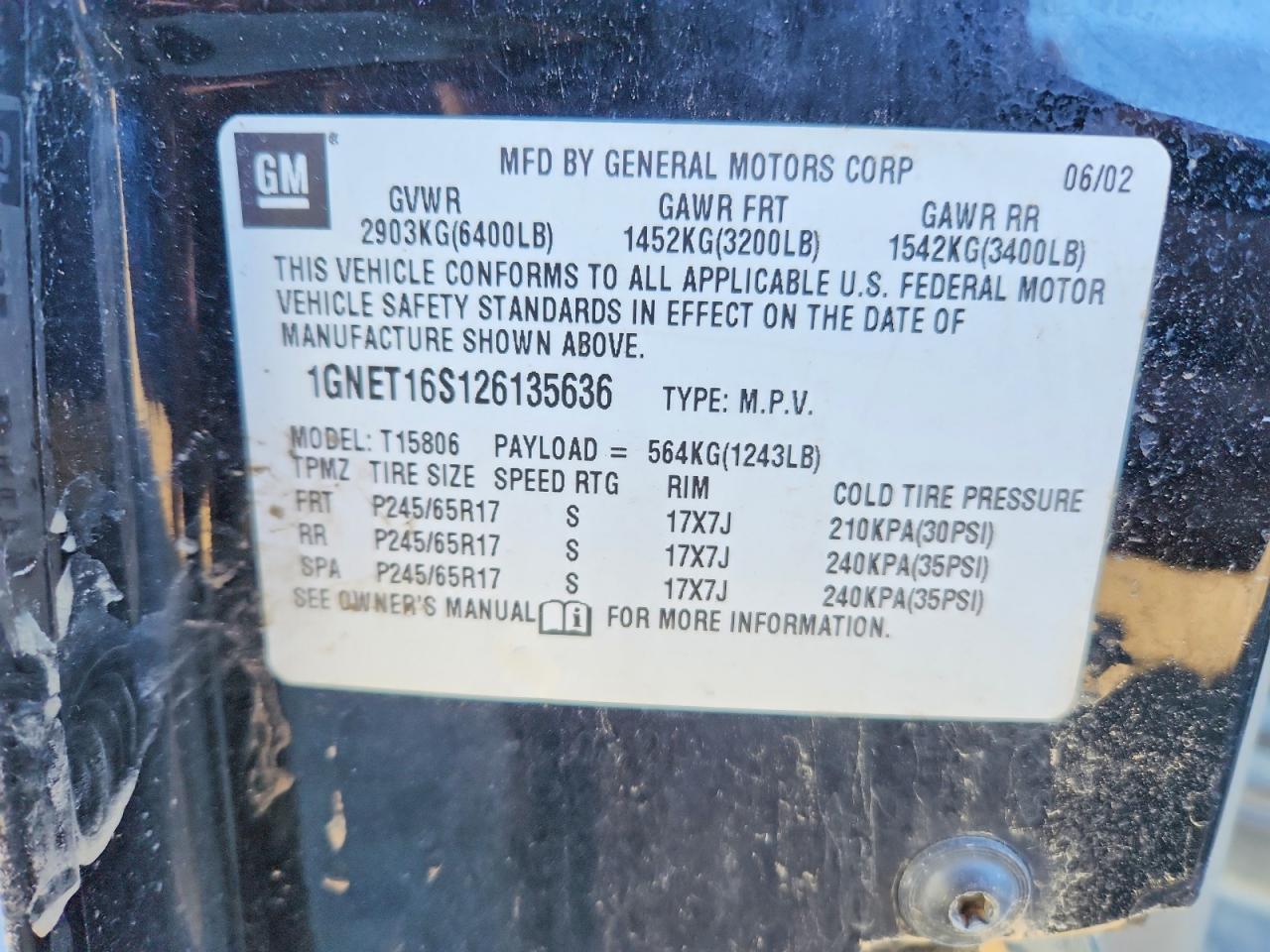 2002 Chevrolet Trailblazer ext