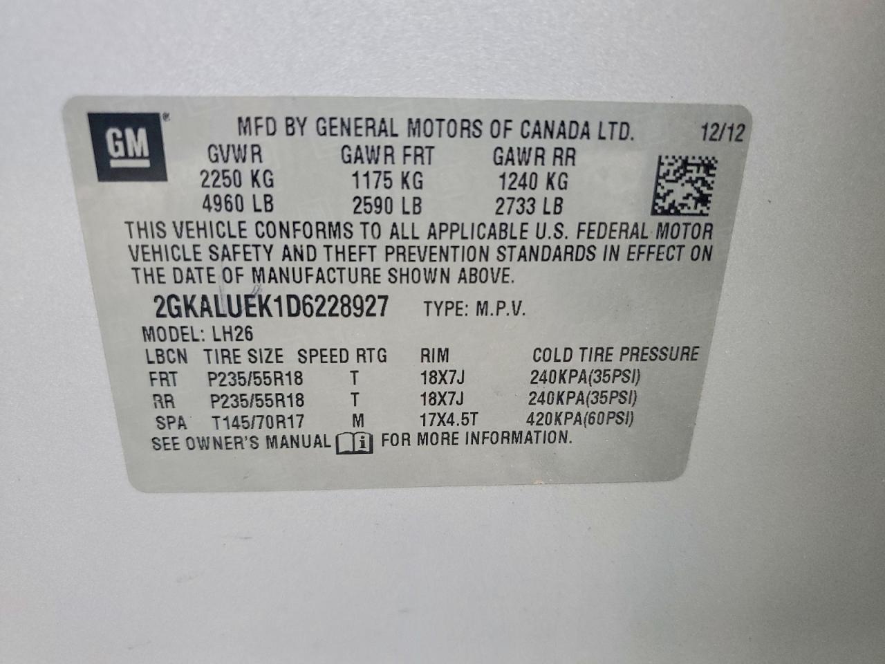 2013 GMC Terrain slt