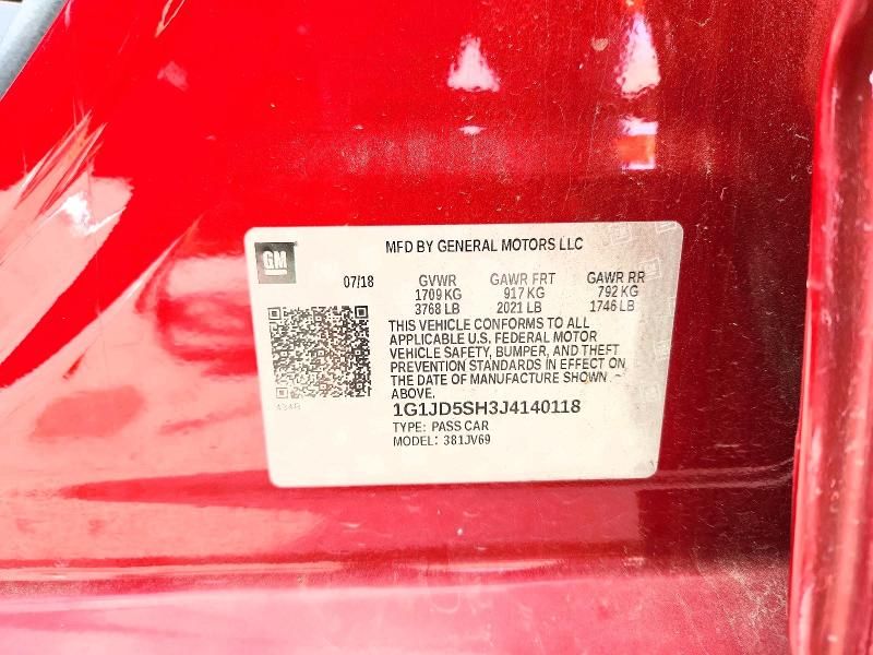 2018 Chevrolet Sonic lt