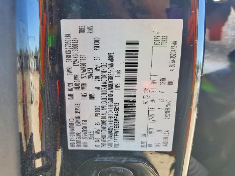 2021 Ford F150 Supercrew