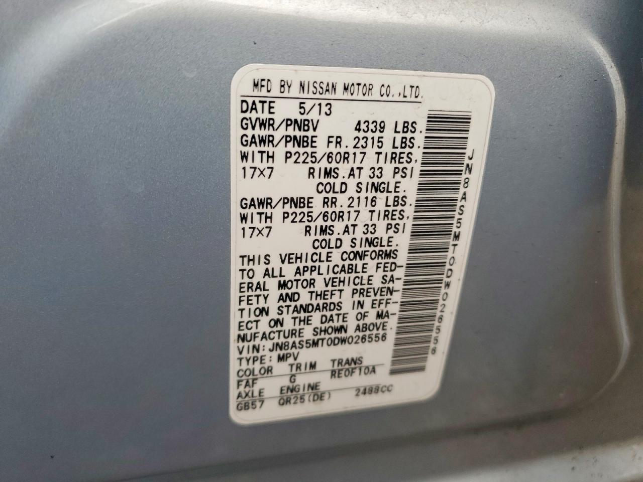 2013 Nissan Rogue s