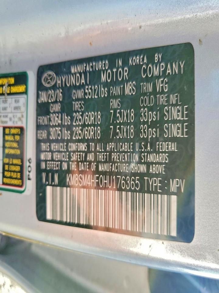 2017 Hyundai Santa fe se