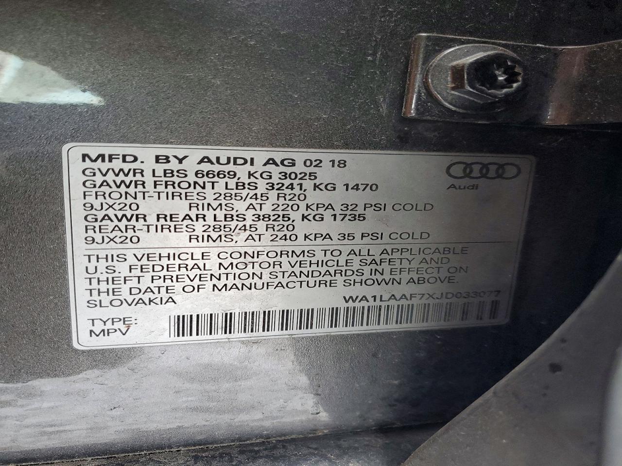 2018 Audi Q7 Premium Plus