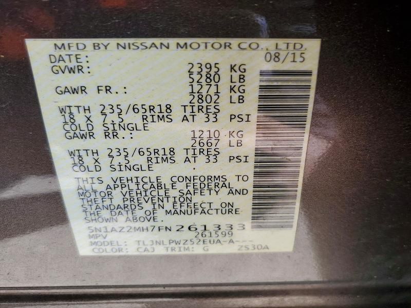 2015 Nissan Murano s