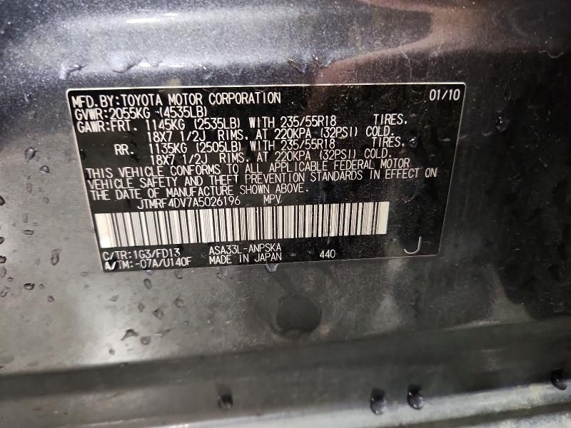 2010 Toyota Rav4 Sport