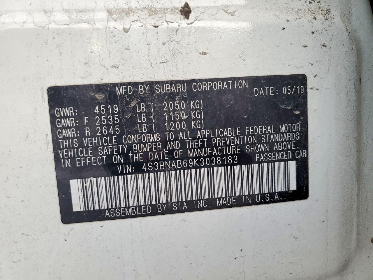 2019 Subaru Legacy 2.5i