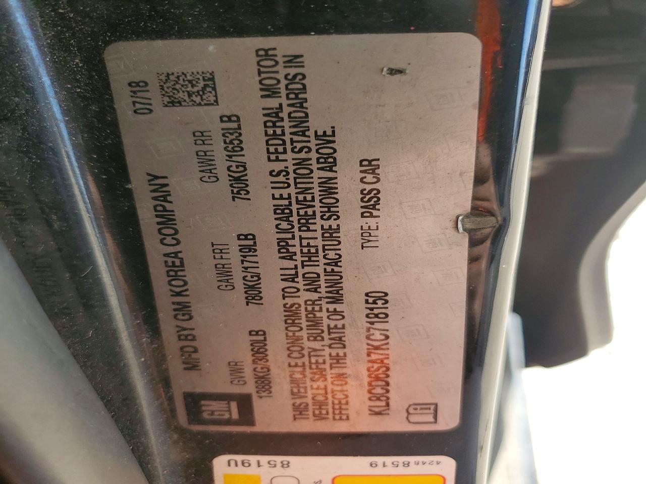 2019 Chevrolet Spark 1LT