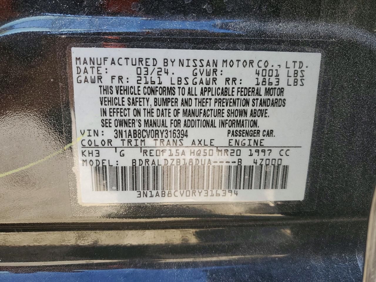 2024 Nissan Sentra sv