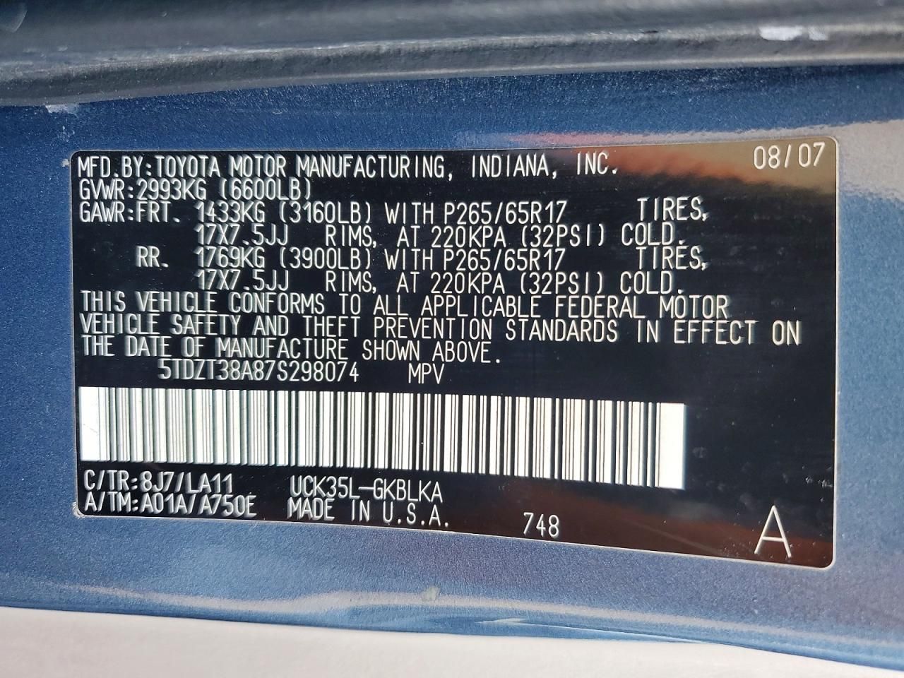 2007 Toyota Sequoia Limited