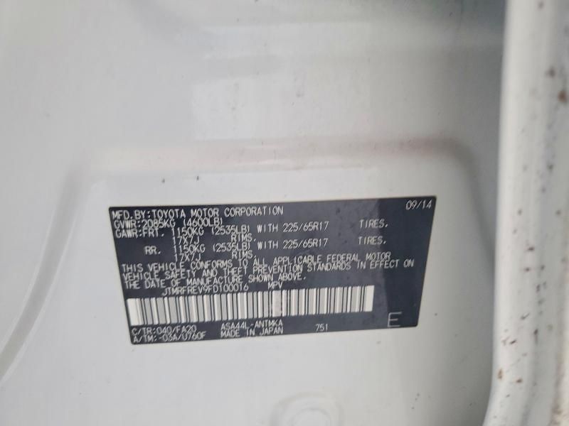 2015 Toyota Rav4 xle