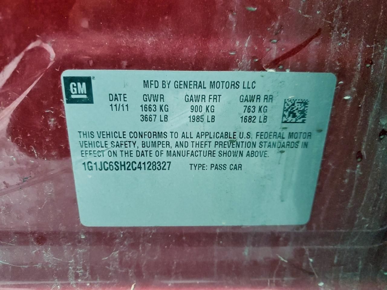 2012 Chevrolet Sonic lt