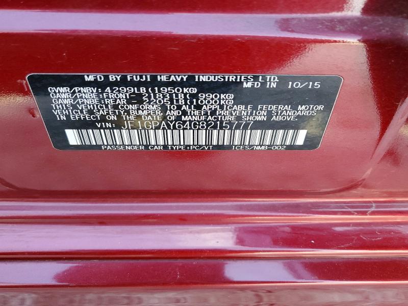 2016 Subaru Impreza Sport Limited