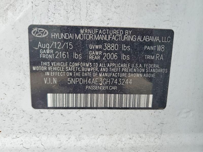 2016 Hyundai Elantra se