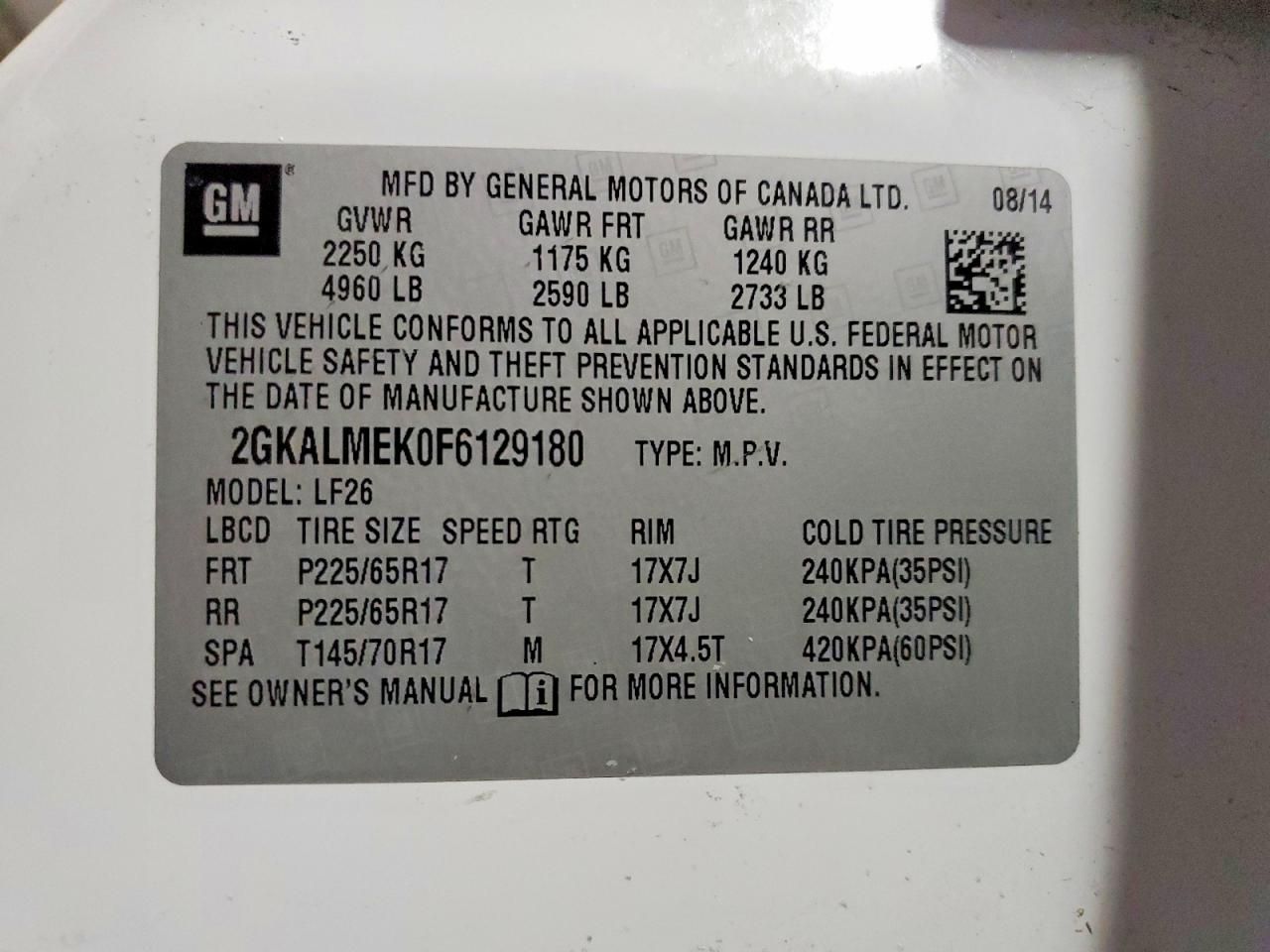 2015 GMC Terrain sle