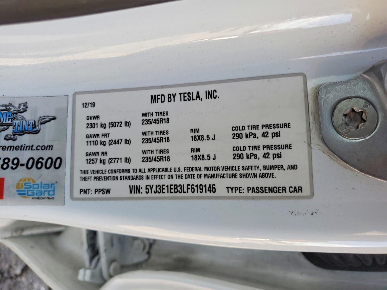 2020 Tesla Model 3