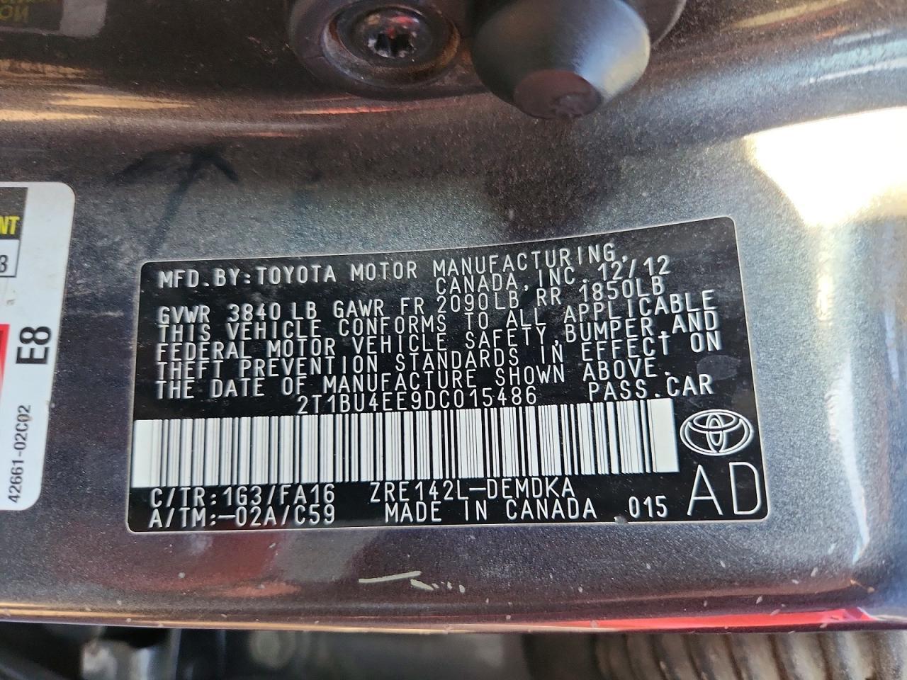 2013 Toyota Corolla Base