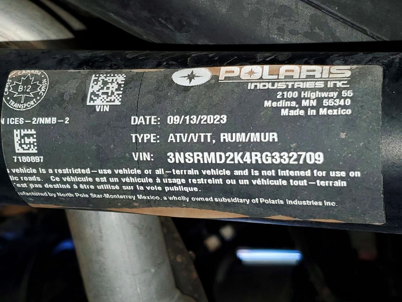 2024 Polaris RZR Utility Vehicle