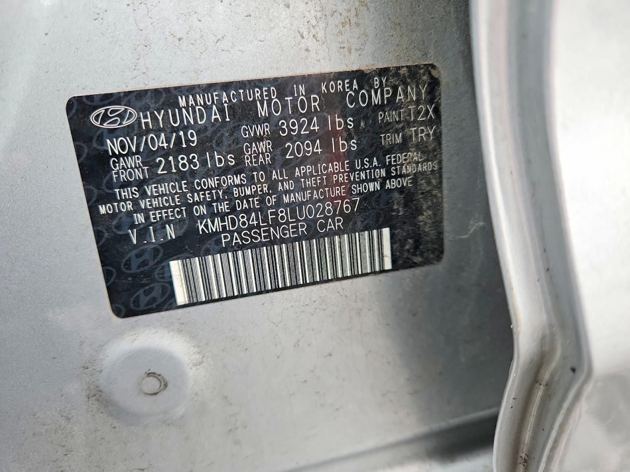 2020 Hyundai Elantra sel