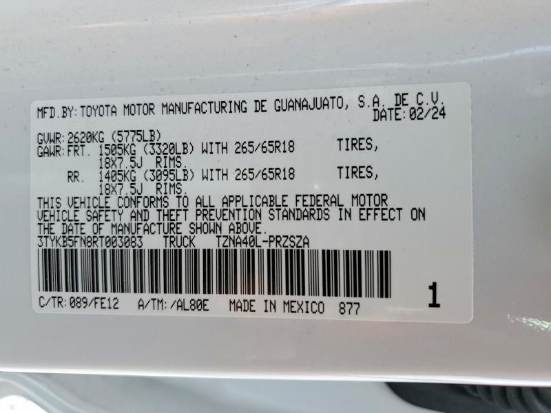 2024 Toyota Tacoma Double cab