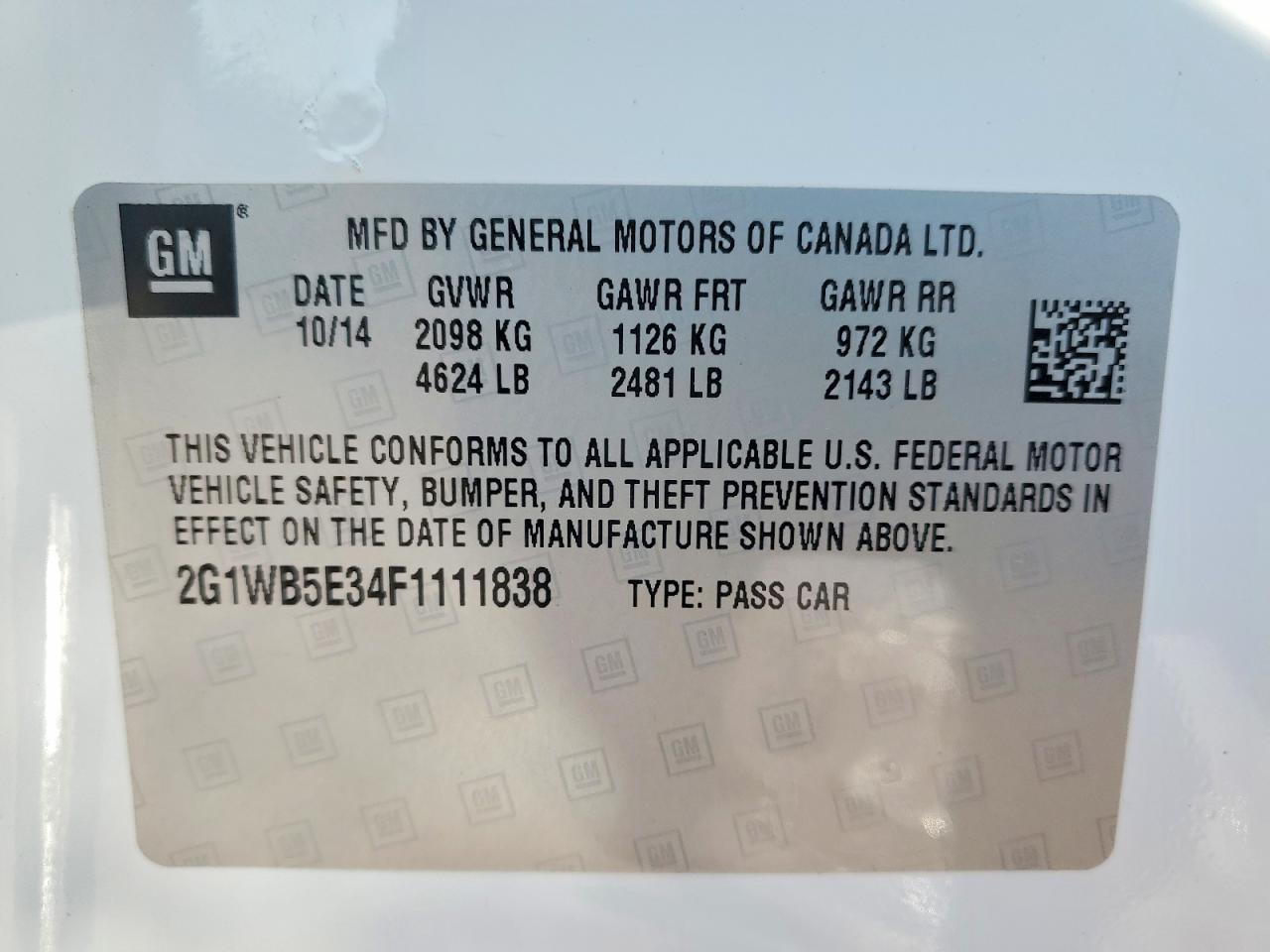 2015 Chevrolet Impala Limited lt