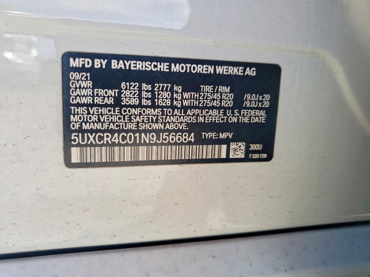 2022 BMW X5 Sdrive 40I