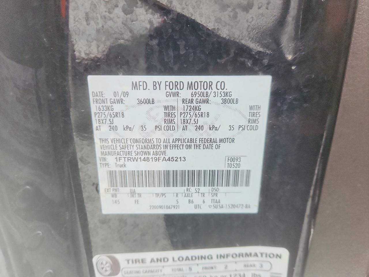 2009 Ford F150 Supercrew