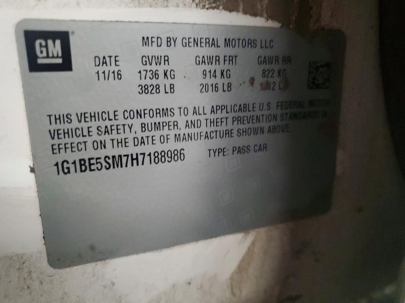 2017 Chevrolet Cruze lt