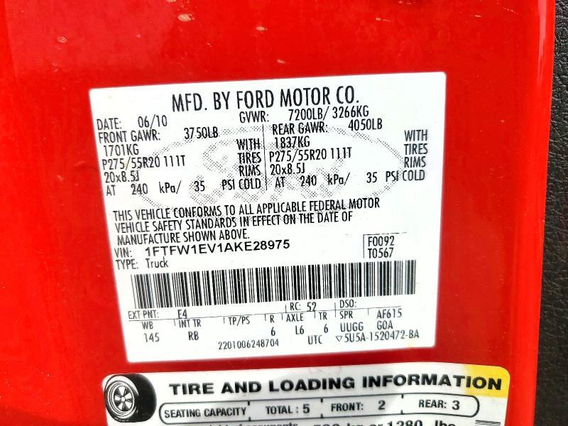 2010 Ford F150 Supercrew