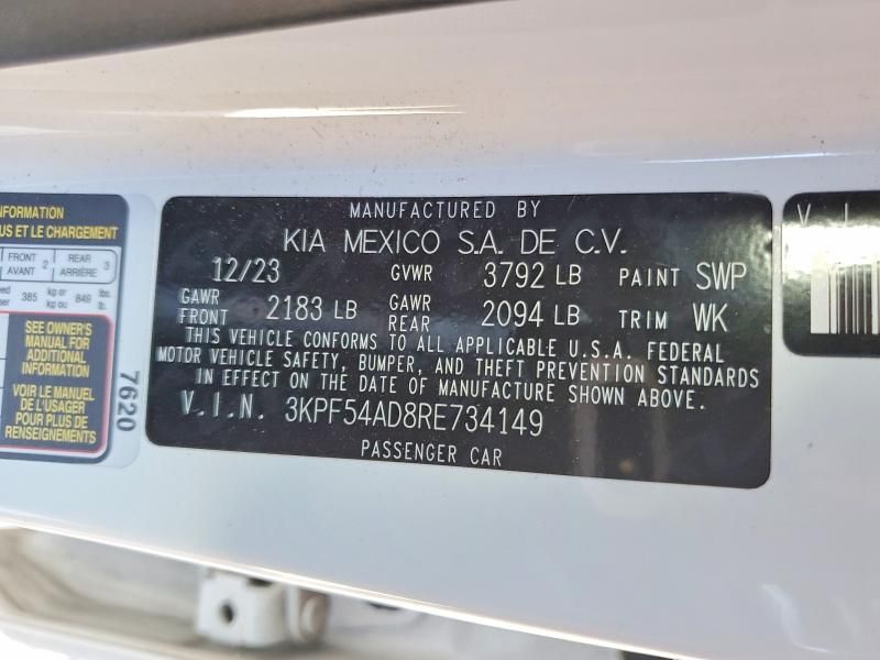 2024 KIA Forte gt Line