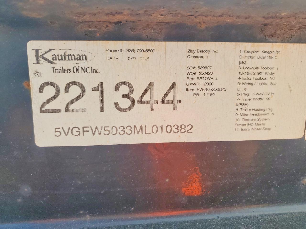 2021 Kaufman Car Carrier