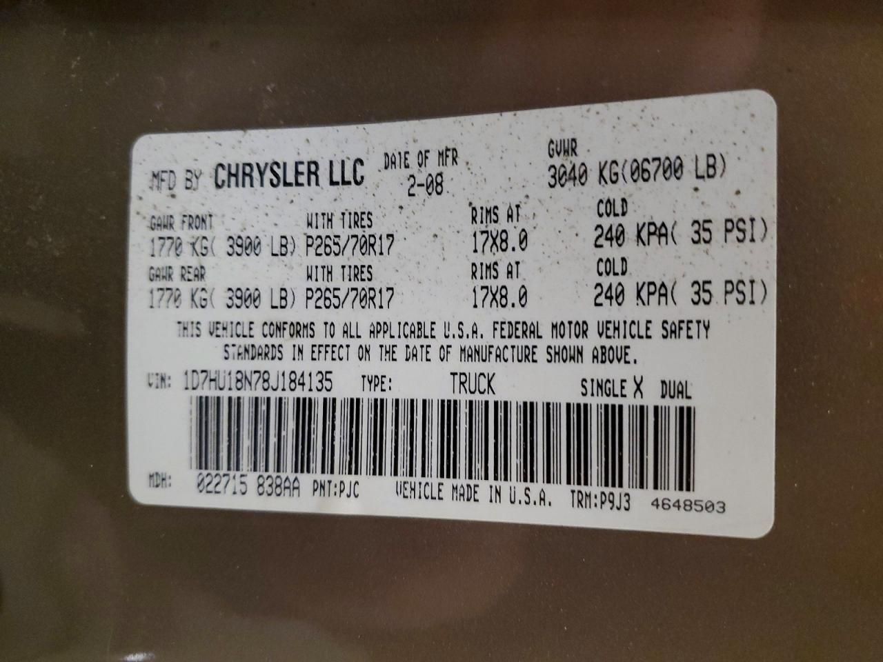 2008 Dodge RAM 1500 ST