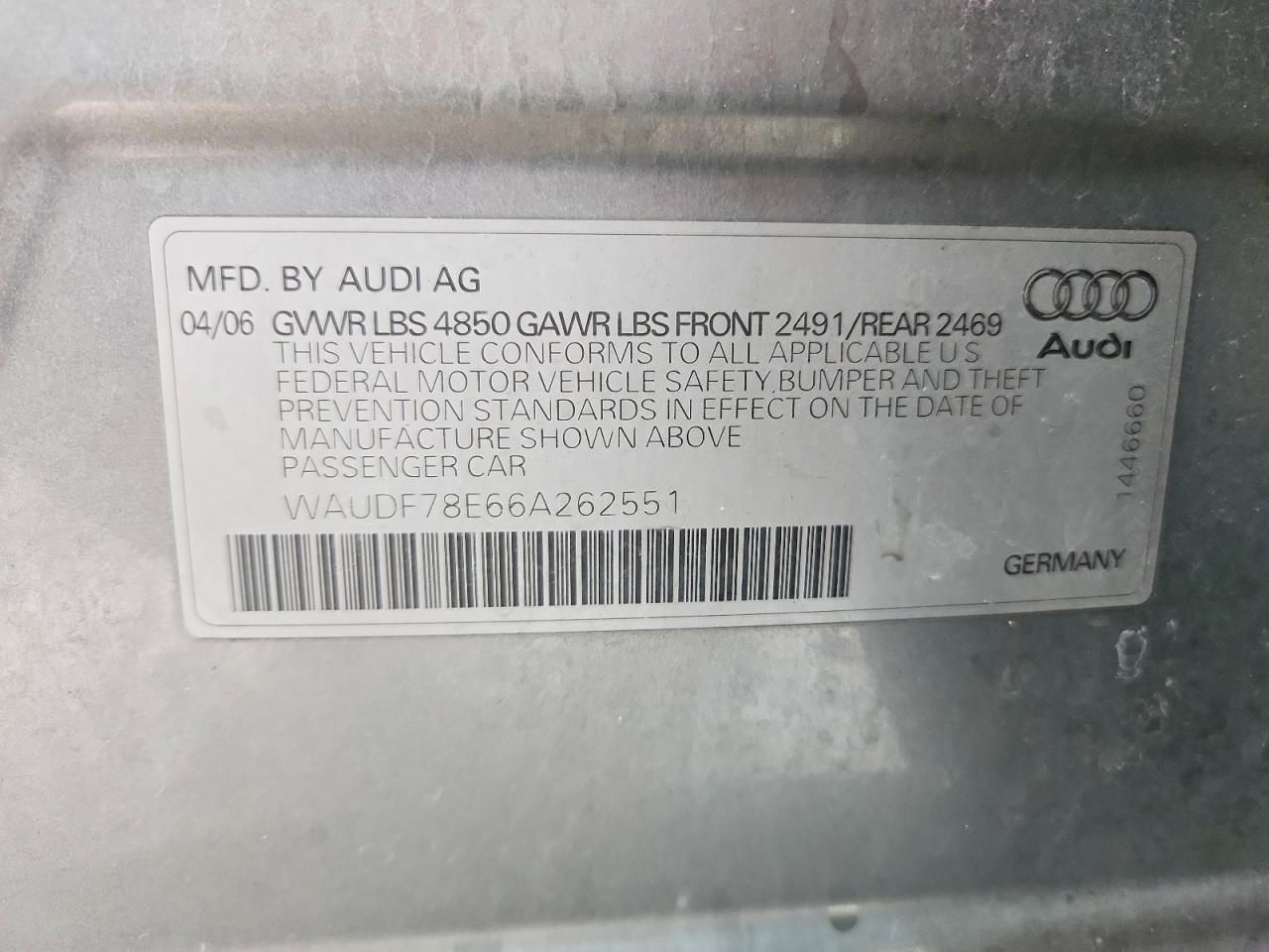 2006 Audi A4 2.0t Quattro