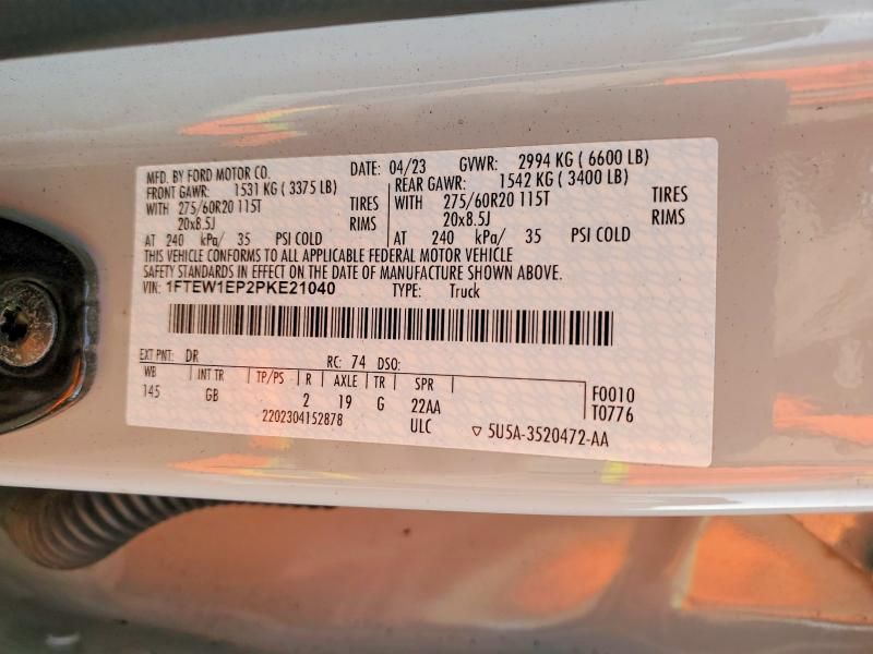 2023 Ford F150 Supercrew