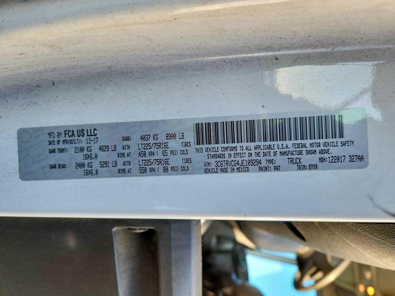2018 Dodge RAM Promaster 2500 Utility / Service Van