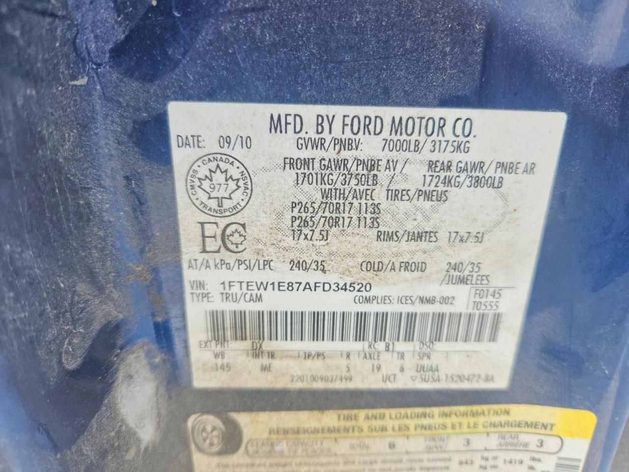 2010 Ford F150 Supercrew